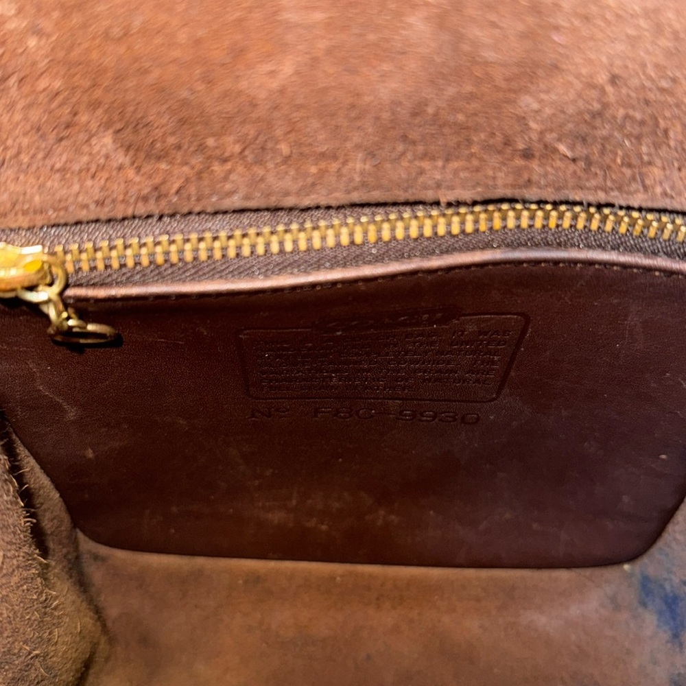 👜Vintage Coach 9930 Murphy Willis Crossbody Bag Leather Dark Brown - Picture 11 of 16